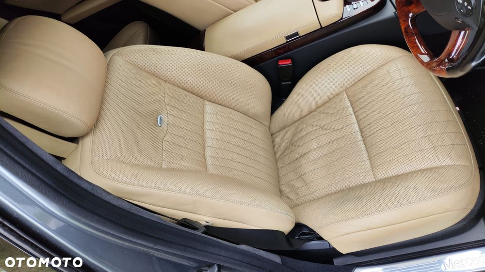 FOTELE KANAPA PODŁOKIETNIK BOCZKI TAPICERKA SKÓRA BEŻOWA DESIGNO FULL OPCJA GRZANA WENTYLOWANA MASAŻE MONITORY MERCEDES S-KLASA W221 LONG - 4