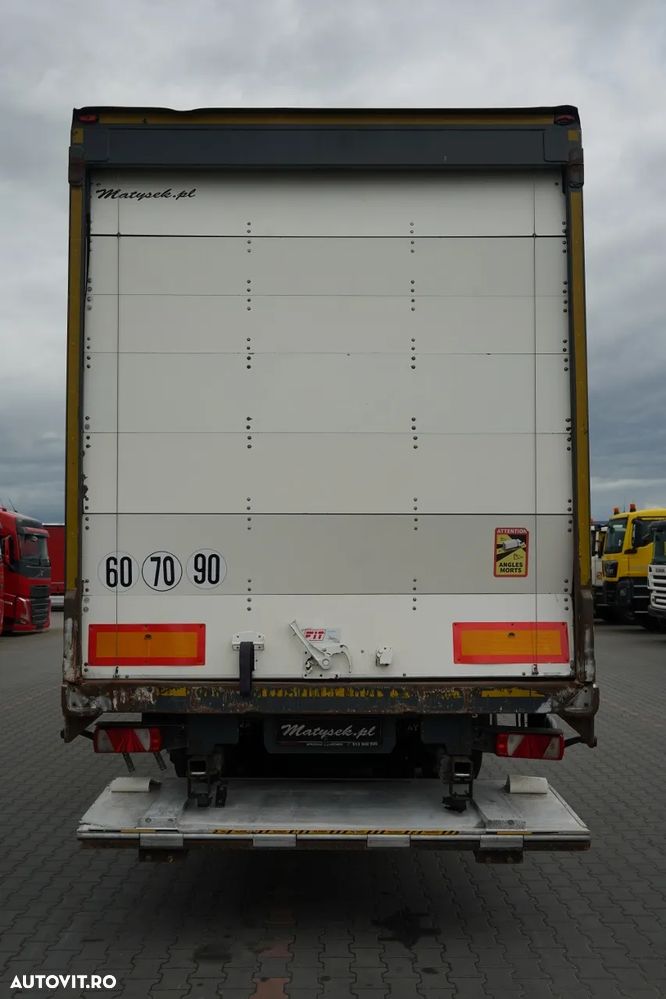 LeciTrailer CONTAINER / ELEVATOR PALFINGER 2.500 KG / AXĂ RIDICATĂ / SAF / PODEA REZISTENTĂ / OBLOANĂ RULOU - 12