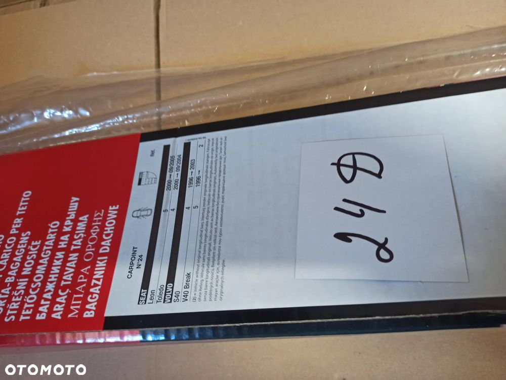 Bagażnik dachowy bazowy 24D Seat Leon Toledo Volvo S40 V40 - 2