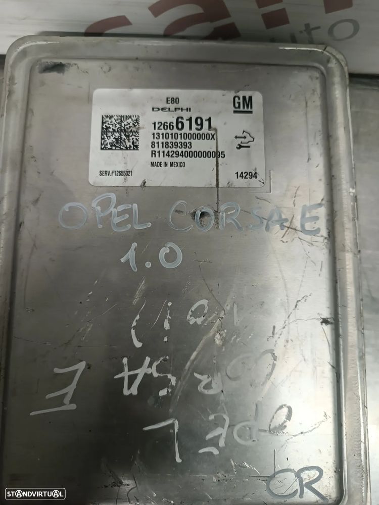 UNIDADE / CENTRALINA DO MOTOR / ECU OPEL CORSA E / ADAM 1.0i 115CV  12666191 - 2