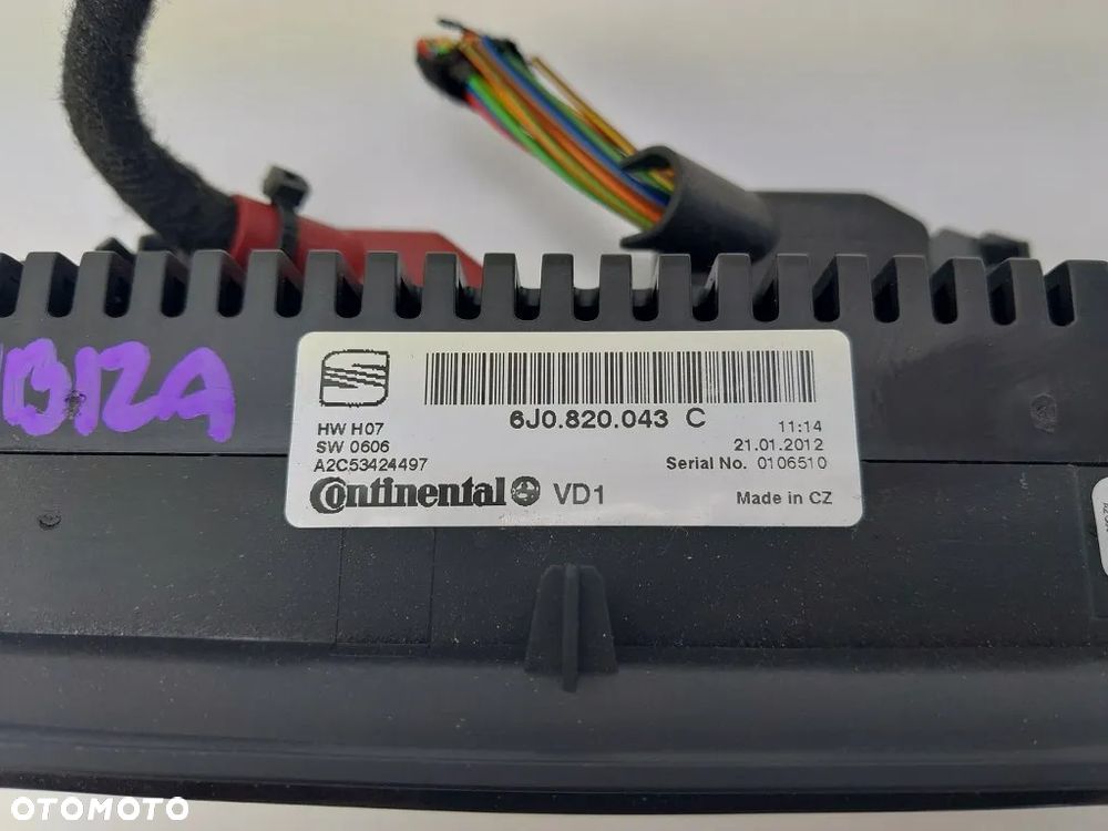 panel sterowania nawiewu klimatronik seat ibiza iv 6j 2012r 6j0820043c - 5