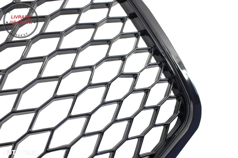 Grila Centrala AUDI A4 (B7) Facelift (2004-2008) RS4 Negru Lucios- livrare gratuita - 2