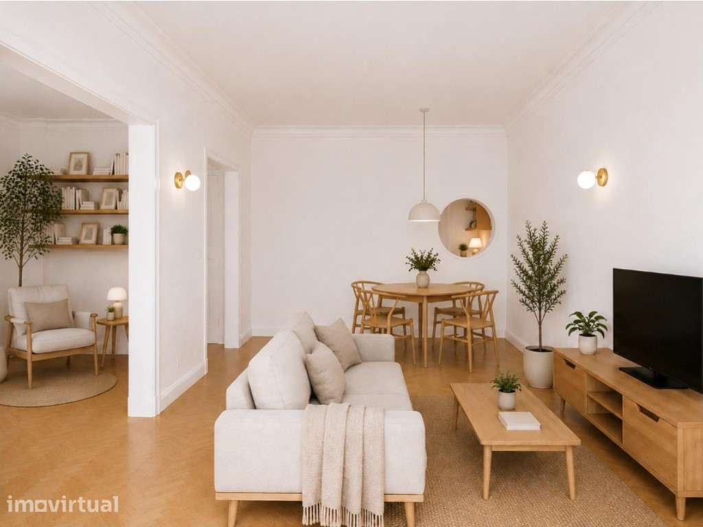 Apartamento T2 Renovado com Varanda em Rés-do-Chão - Grande imagem: 3/11