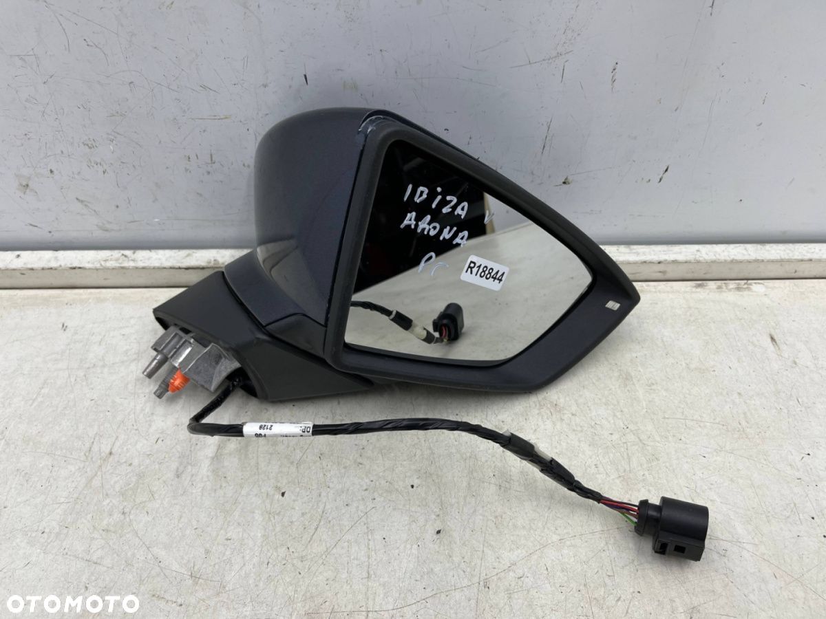 Lusterko Seat Ibiza V 6F Arona 17r.- PRAWE elektryczne podgrzewane 8 pin EUROPA - 1