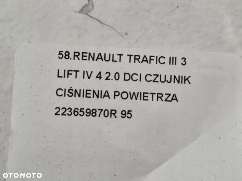 RENAULT TRAFIC III 3 LIFT IV 4 2.0 DCI CZUJNIK CIŚNIENIA POWIETRZA 223659870R - 6