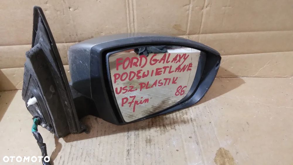 #LUSTERKO PRAWE 7 PIN FORD GALAXY PODŚWIETLANE 86 USZKODZONY PLASTIK - 1
