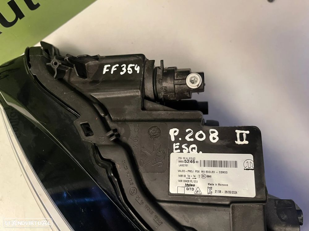 PEUGEOT 208 / 2008 II FAROL LED ESQUERDO - FF354 - 9