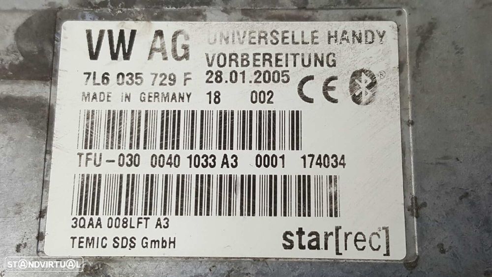 UNIDADE DE CONTROLE BLUETOOTH VOLKSWAGEN TOUAREG (7LA) TDI V6 - 4