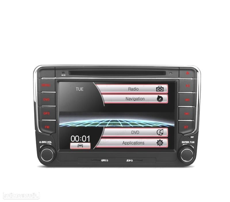 AUTO RADIO 2DIN 7" PARA SEAT SKODA VOLKSWAGEN VW USB GPS TACTIL HD - 1