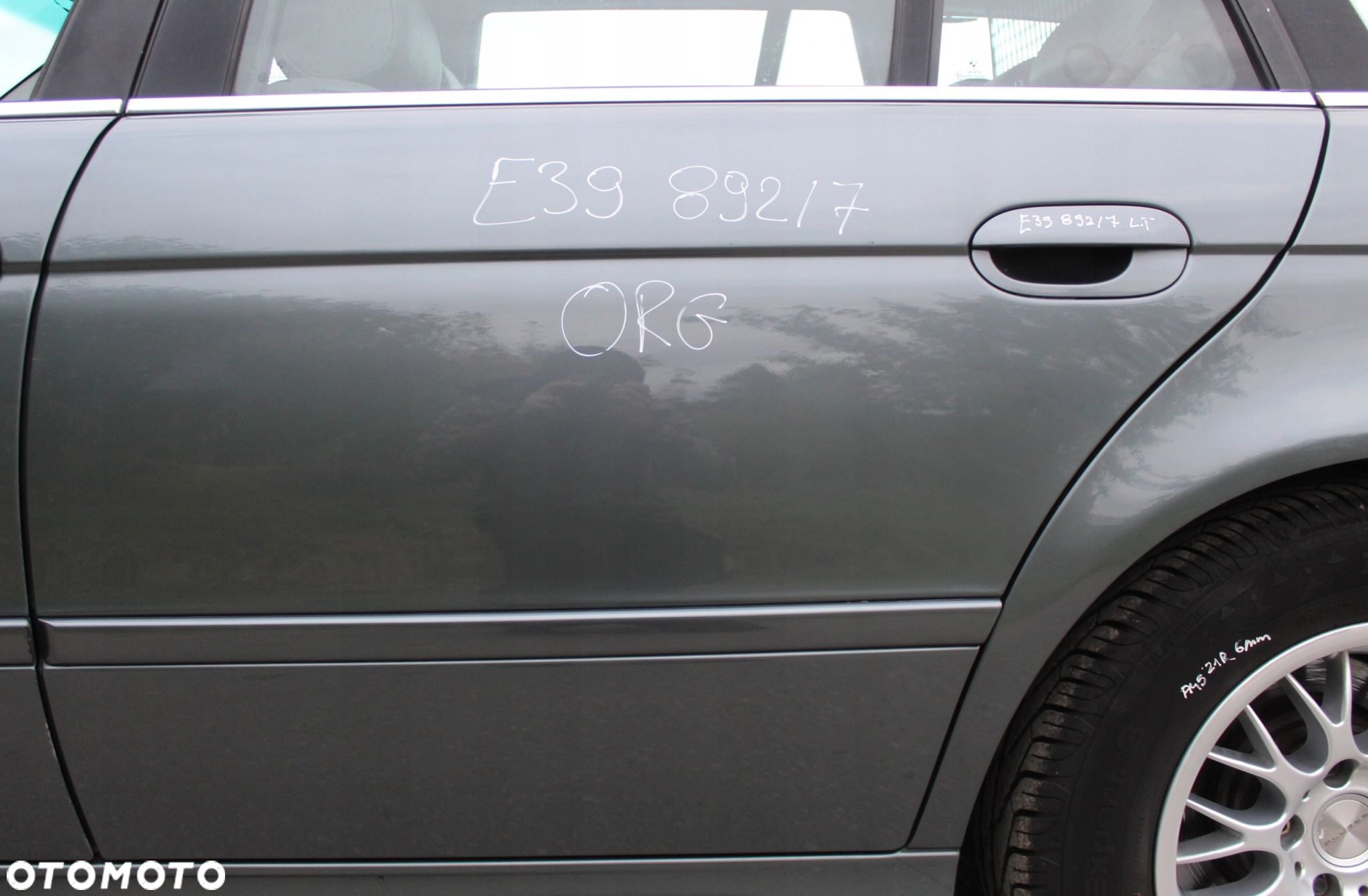 DRZWI LEWY TYŁ TYLNE BMW E39 892 TITANGRAU ORYGINA - 3