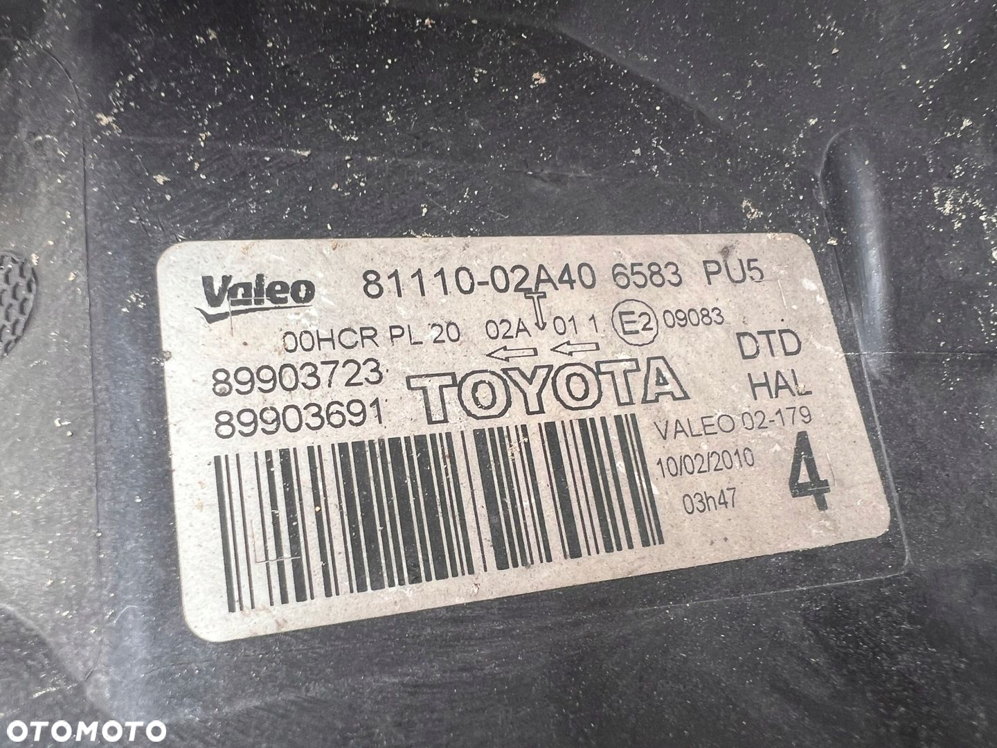 Lampy przednie TOYOTA AURIS I LIFT KOMPLET EUROPA ORYGINALNE VALEO - 8