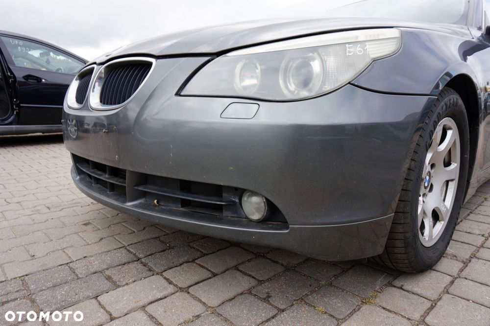 MASKA ZDERZAK BŁOTNIKI LAMPY 5 E61 A36 XENON ADAPTVE SPRYSKI  BMW 2003-2007 SZARY TITANGRAU PRZÓD KOMPLETNY - 11
