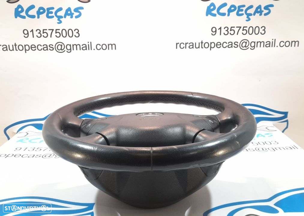 VOLANTE GUIADOR COMPLETO MERCEDES BENZ CLASSE CLASS E W211 PELE COMANDOS MULTIFUNÇÕES AIRBAG - 4