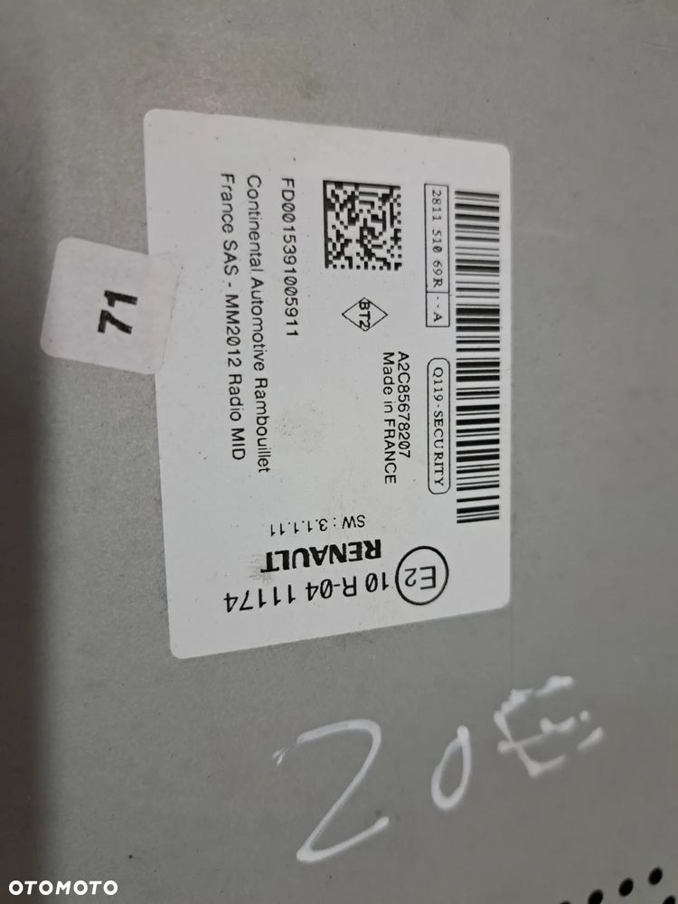 Renault Zoe I Radio Nawigacja 281151069R - 3