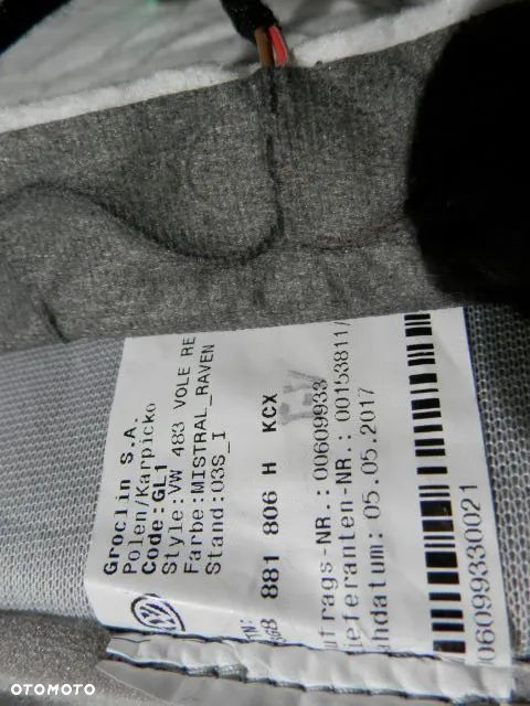 FOTEL FOTELE KANAPA SIEDZISKO TYLNEJ KANAPY POSZYCIE TAPICERKA SKORA MISTRAL / RAVEN KCX VOLKSWAGEN ARTEON 3G8 ORYGINAŁ - 37