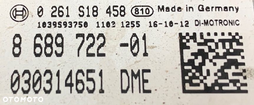 U5 BMW 3 F32 F33 F36 2.0 B48 ECU STEROWNIK SILNIKA KOMPUTER 8689722 - 13