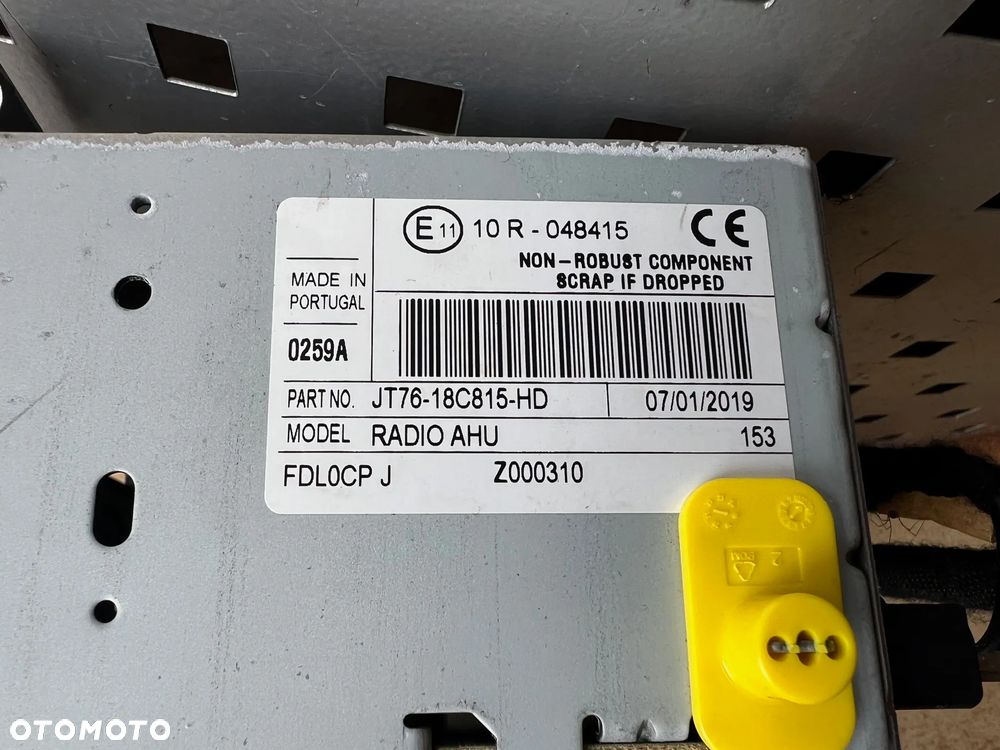 RADIO NAWIGACJA WYŚWIETLACZ EKRAN MODUŁ FORD COURIER LIFT JT76-18C815-HD  JT76-18B955-GA GU5T-14G371-AGB CENA ZA ZESTAW - 9