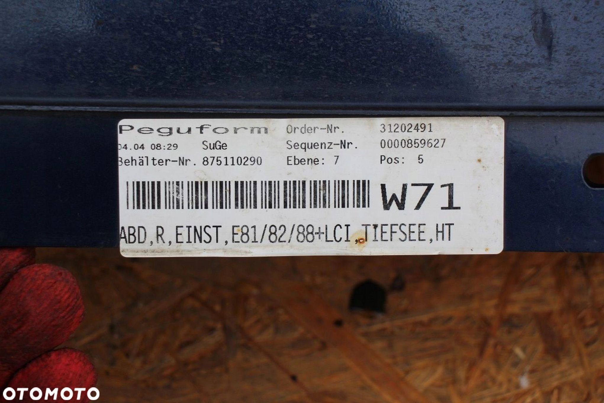 Nakładka progowa progu BMW 1 e82 e88 e81 TIEFSEEBLAU A76 PRAWA - 8
