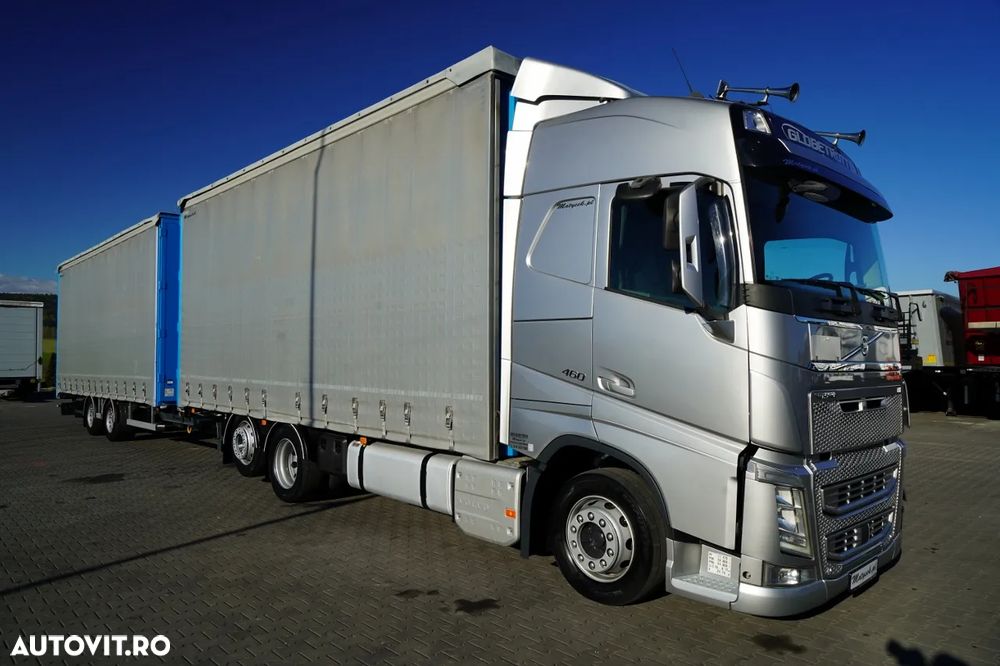 Volvo FH 460 / TRAVEL TANDEM / 120 M3 / AER CONDIȚIONAT PARCARE / AXĂ RIDICATĂ ȘI DE DIRECȚIE / PODEA REZISTENTĂ / + REMORCĂ FRUEHAUF 8,10 M / SAF / - 8