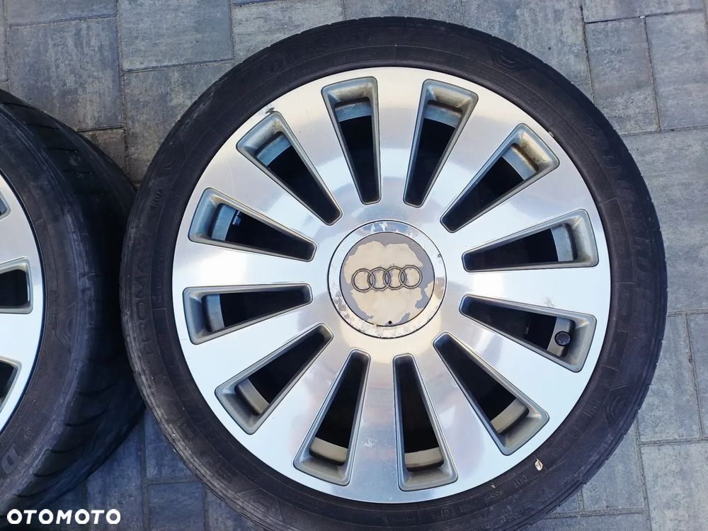 FELGI Z OPONAMI KOŁA ALUMINIOWE AUDI A8 D3 A6 C6 R19 5X112 57,1 mm OPONY DUNLOP R19 255/40 LATO NR18 - 5
