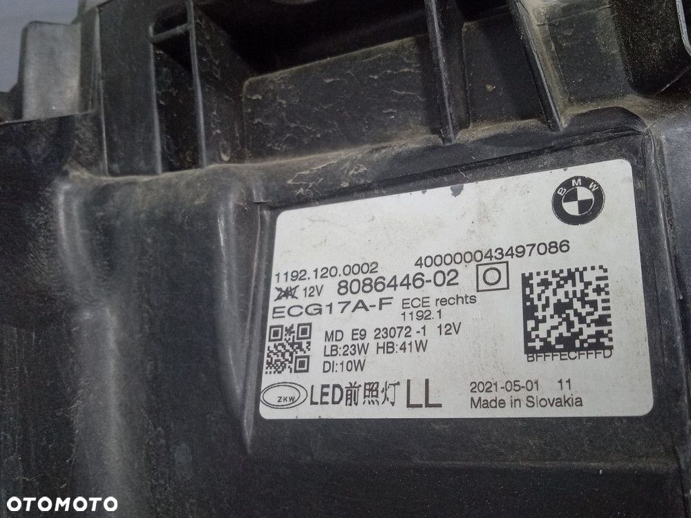 BMW M4 G82 G22 G23 REFLEKTOR PRAWY FULL LED SHADOW BLACK ECE EU 8086446 - 5