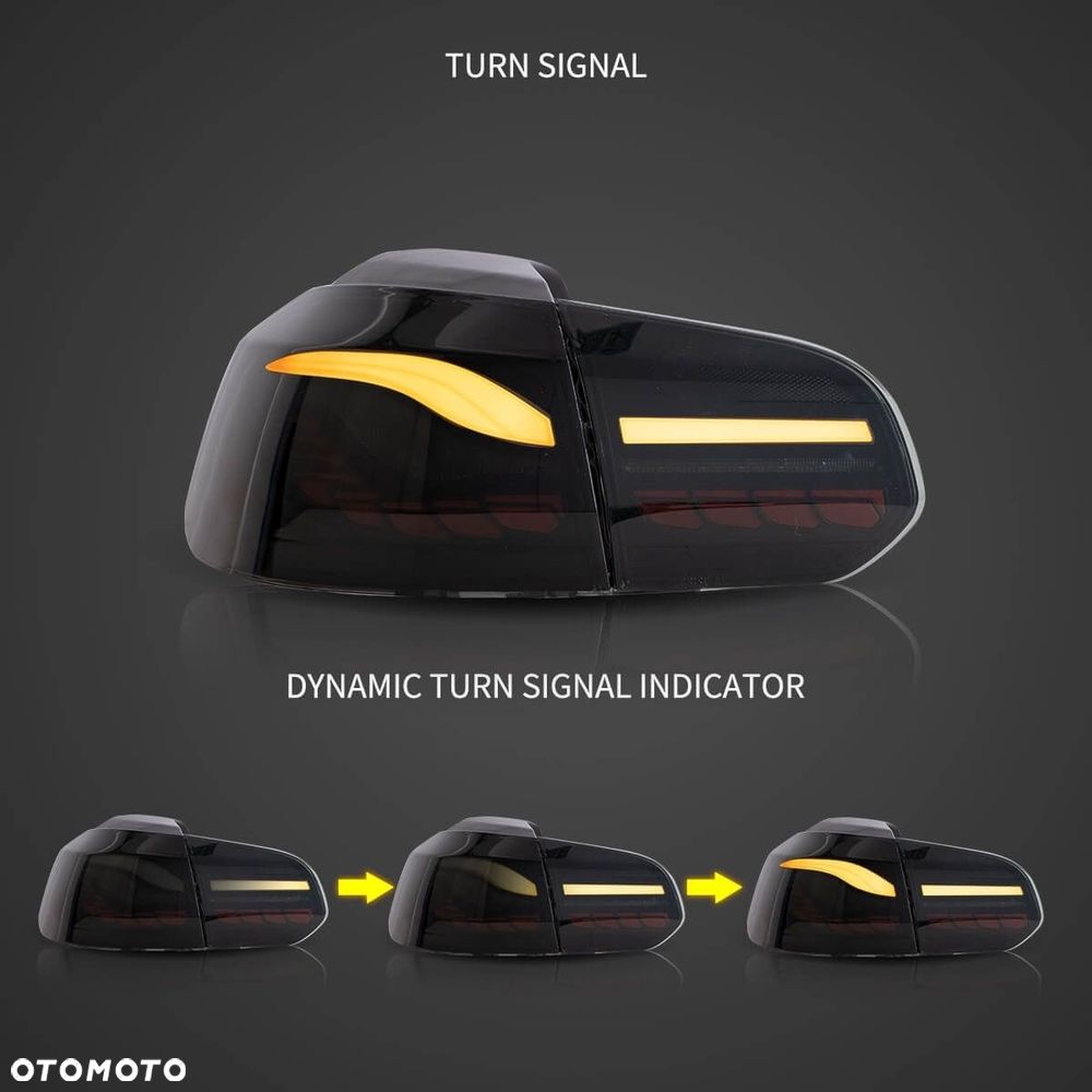 Lampy tylne kpl Vland Full Led Oled GTS Tuning Black VW Golf VI 6 5k0 2008- - 6