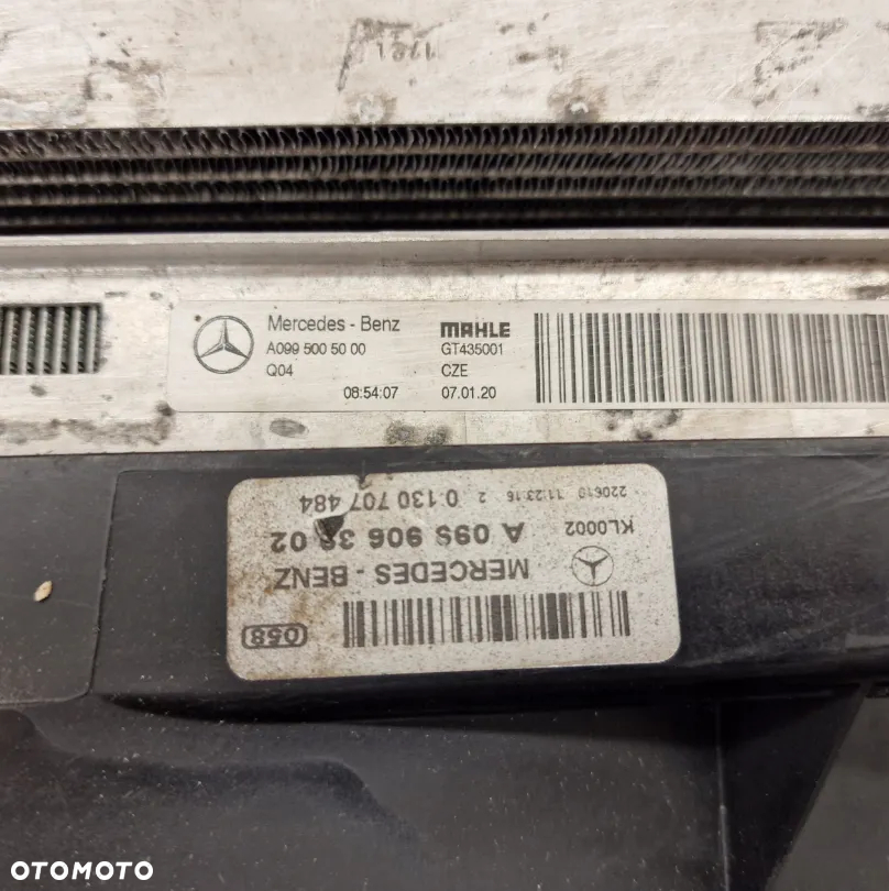 KOMPLET CHŁODNIC WENTYLATOR MERCEDES KLASY V VITO W447 LIFT 2019- OM654.920 - 4