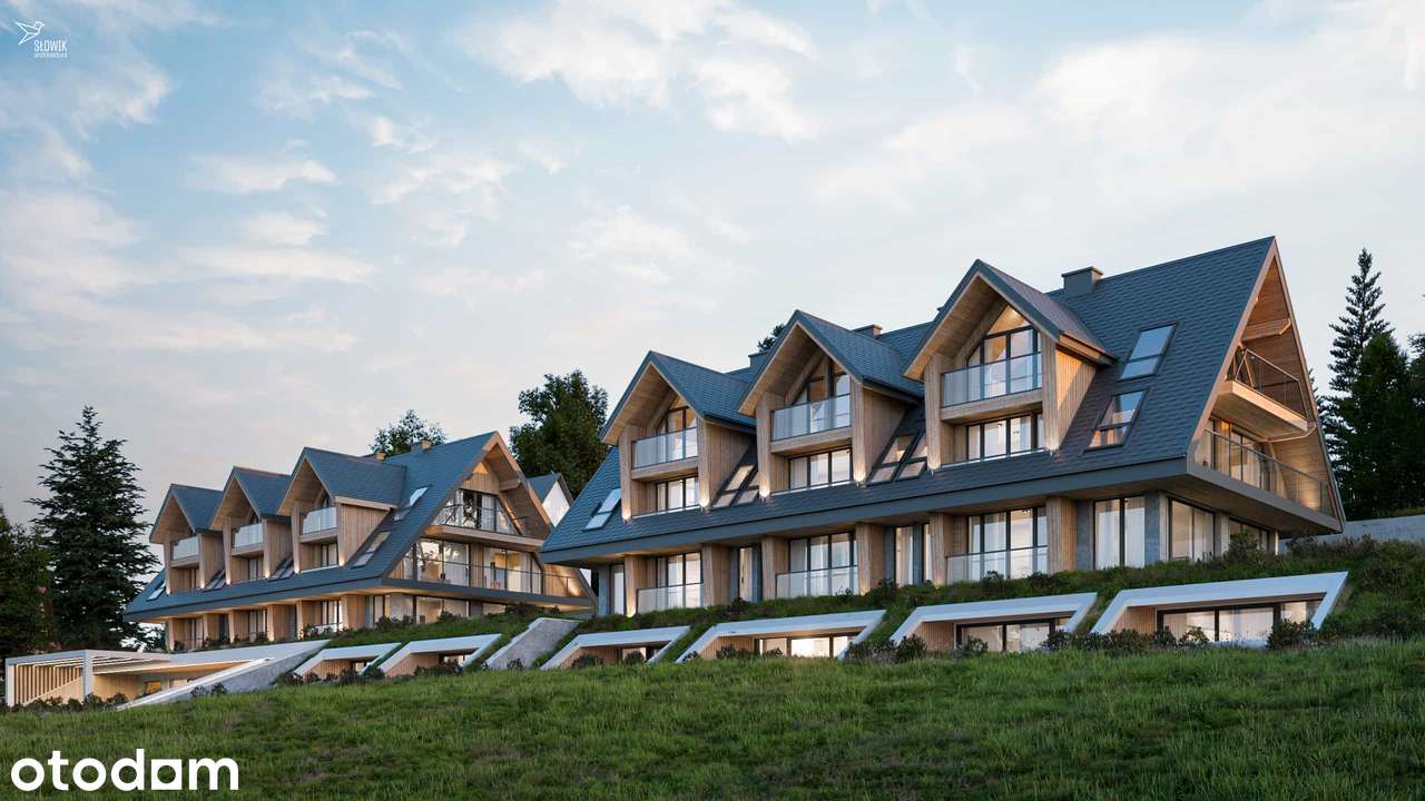 Zarabiający apartament w Kościelisku z widokiem na panoramę Tatr