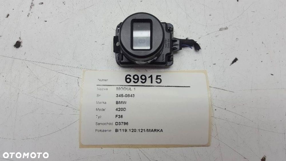SENSOR DESZCZU BMW 420D F36 2017 EU 345-0843 - 2