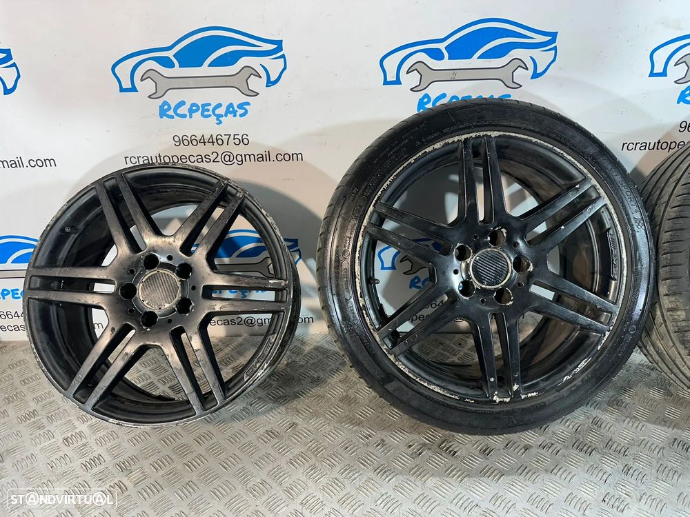 .Conjunto Jantes 18 Originais AMG Mercedes Benz 5x112 8J 8.5J ET45 ET49 A2074011402 A2074011312 - 6