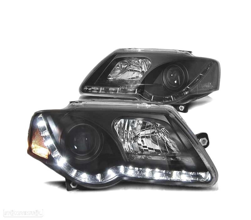 FAROIS DAYLIGHT VOLKSWAGEN VW PASSAT 3C 05-10 PRETO - 1