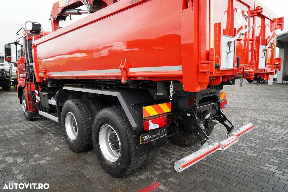 MAN TGS 26.400 / 6x4 / BASCULĂ DUBLĂ + HDS HMF 1530 K2 / HIDRODOXIE LATERALĂ / GRAPPER / TELECOMANDĂ / NAVIGAȚIE / - 17