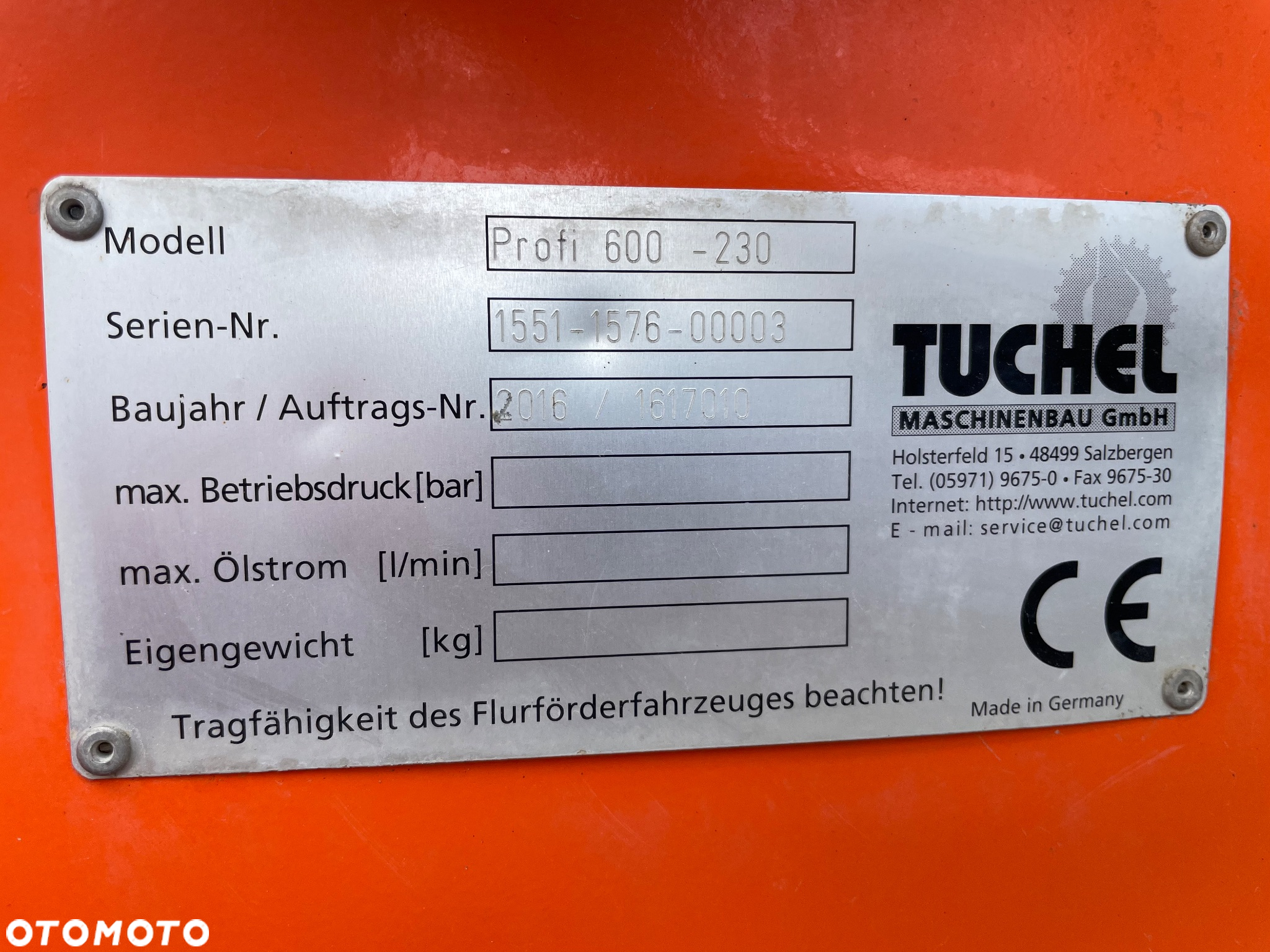 Inny TUCHER PROFI 600-230 - 8