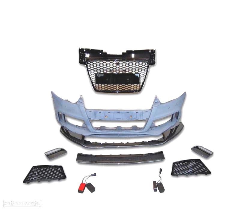 PARA-CHOQUES FRONTAL AUDI TT 8J + SPOILER 06-14 LOOK RS CARBONO - 2