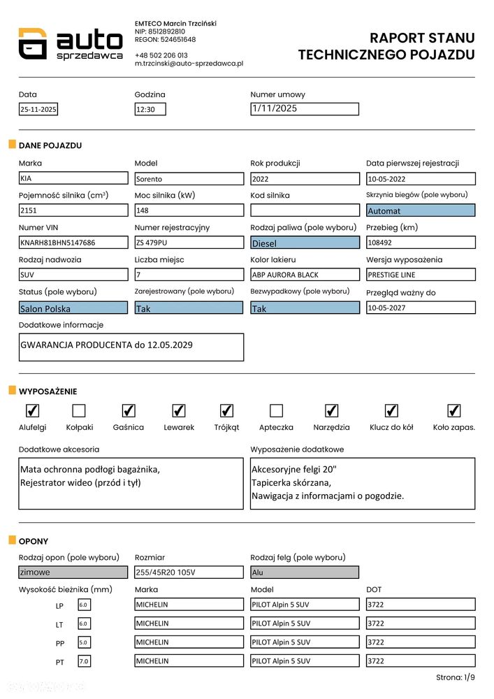 Kia Sorento 2.2 CRDi Prestige Line 4WD DCT 7os - 33