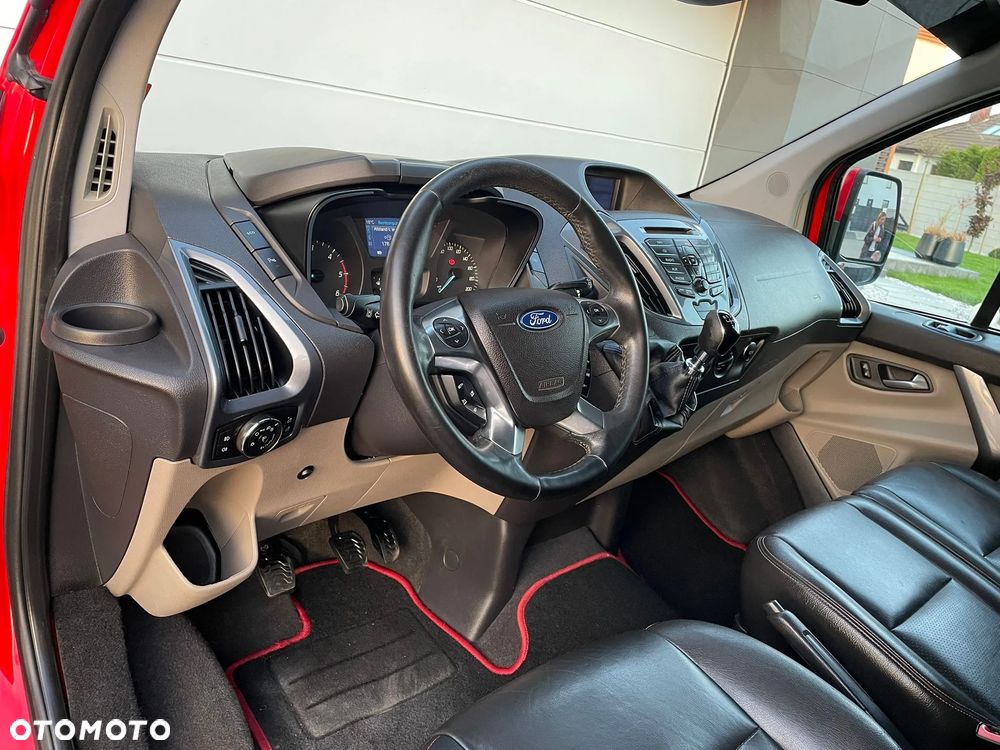 Ford TRANSIT CUSTOM LONG L2H1 Klima Navi Kamera Grzane Fotele 2xDrzwi Boczne Skóry Dubel Kabina 6os. Tempomat 2xPdc Rury - 16
