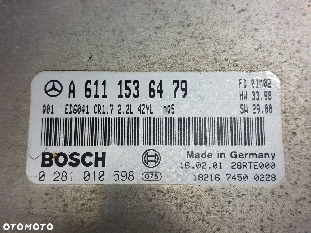ZESTAW STARTOWY MERCEDES VITO W638 2.2 CDI 6111536479 A9014600104 - 2