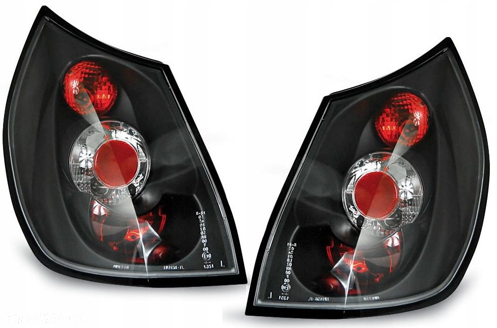 Lampy tyl ne kpl Tuning Black Czarne Renault Scenic II 2 2003-2006 - 2