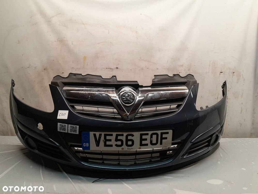 ^ ZDERZAK PRZÓD PRZEDNI OPEL CORSA D Z168 SZARY POPIELATY - 2