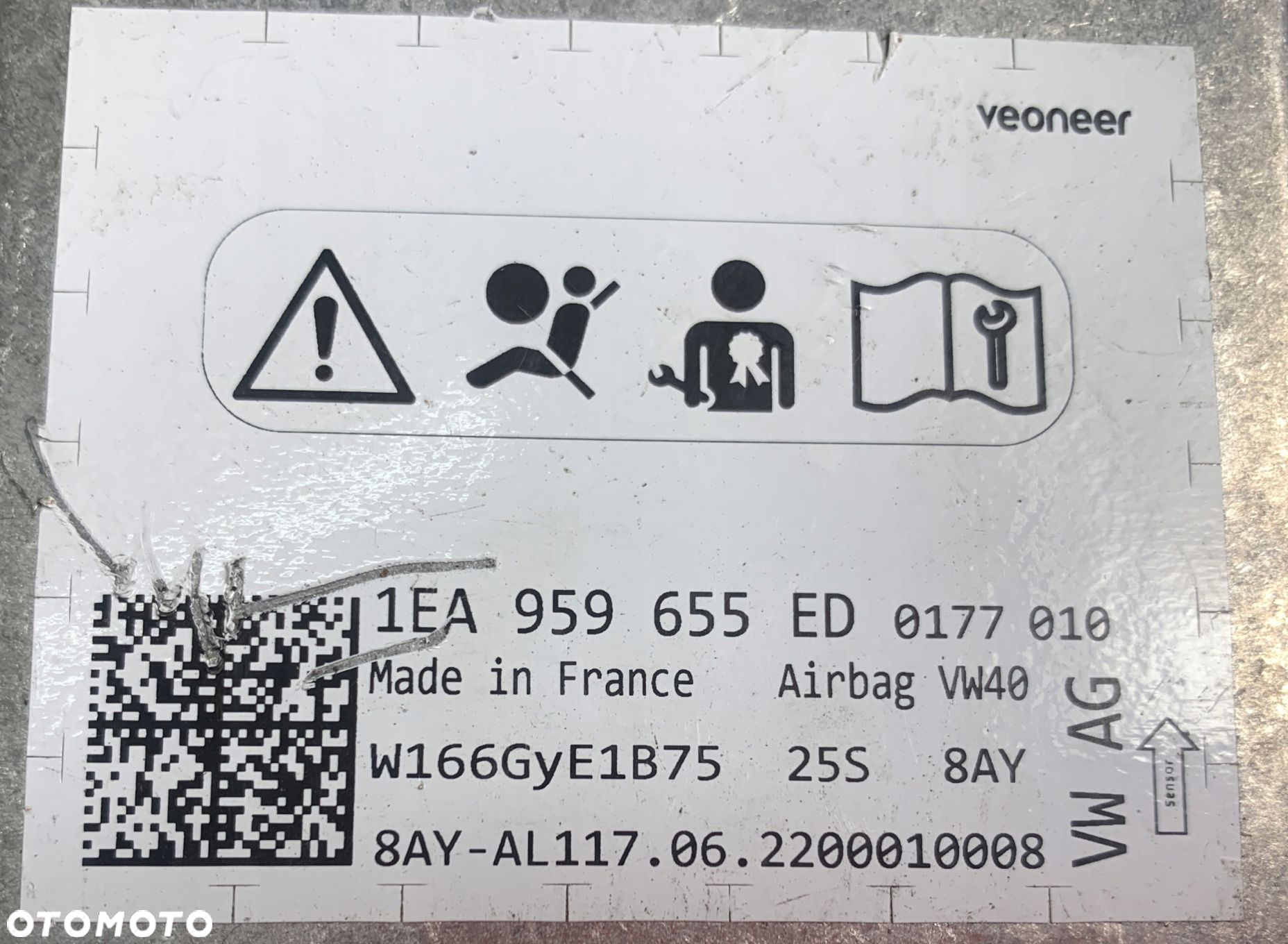SKODA VW AUDI MODUŁ SENSOR AIRBAG 1EA959655ED - 3