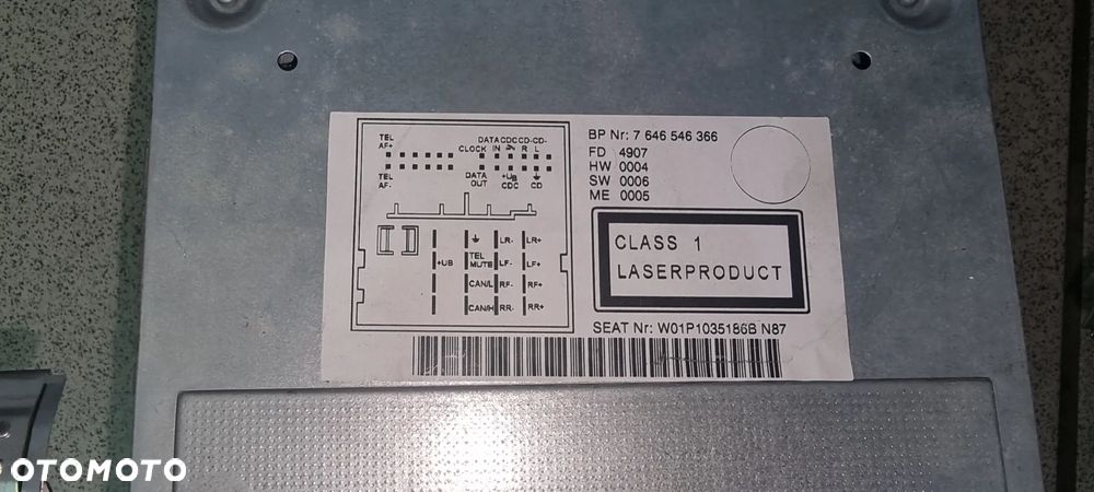 Radio Cd Mp3 Seat Leon 1P1035186B 7646546366 - 2