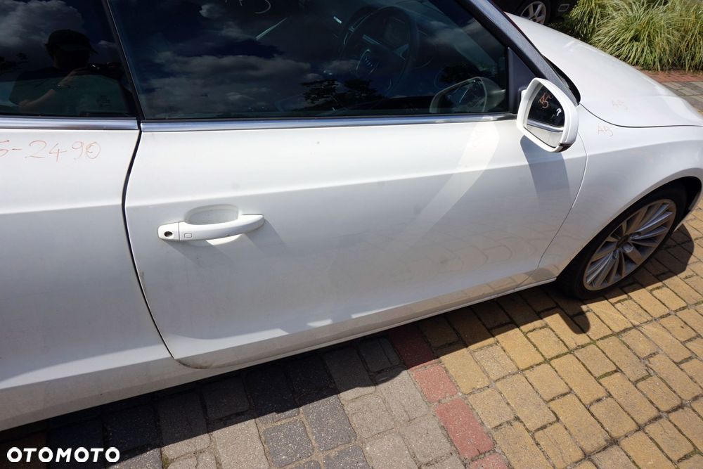 DRZWI PRZEDNIE PRAWE A5 I 8T CABRIO LY9C  BIAŁY AUDI 2007-2016 - 4