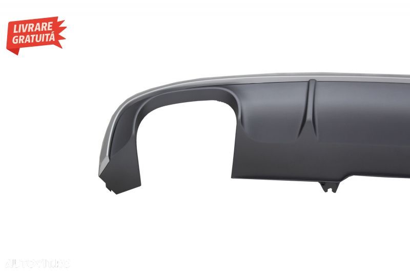 Difuzor Bara Spate cu Oranemnte Evacuare Audi A4 B9 8W S-line (2016-2018) Sedan Av- livrare gratuita - 3