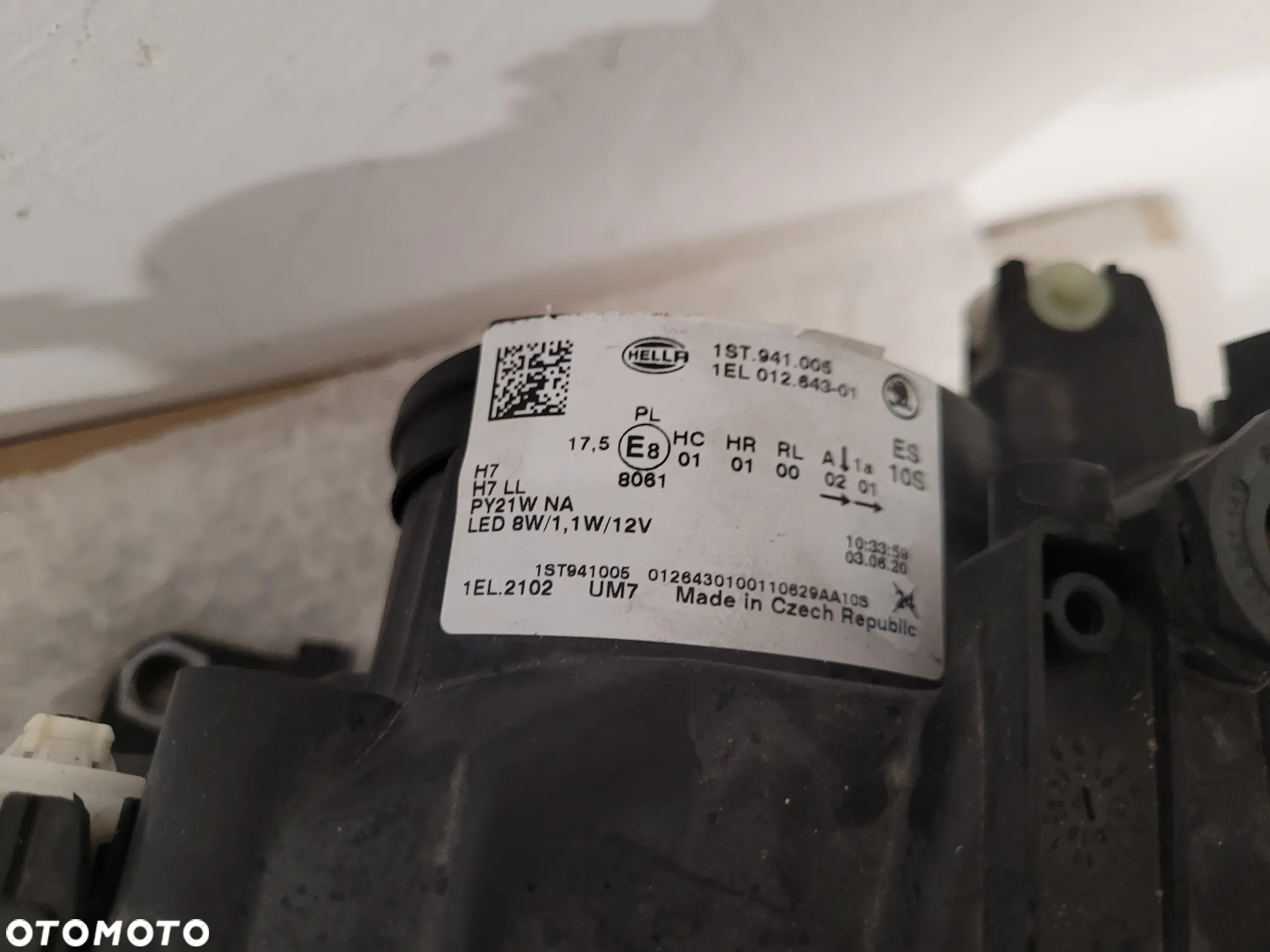 Skoda Citigo lift lampa przód lewa zwykla led - 5