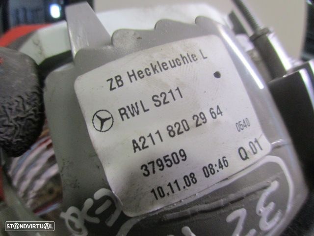 Farol Tras A2118202964 MERCEDES S211 W211 FASE 2 2008 220CDI  170CV 5P PRETO MALA ESQ ORIGINAL - 3