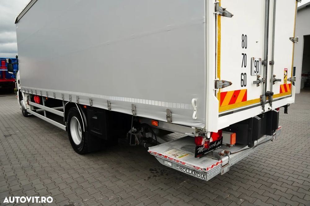 Scania P 320 / SOLO / CORTINĂ - 8.5 M / 4X2 / DHOLLANDIA LIFT / PODEA REZISTENTĂ / EURO 6 - 13