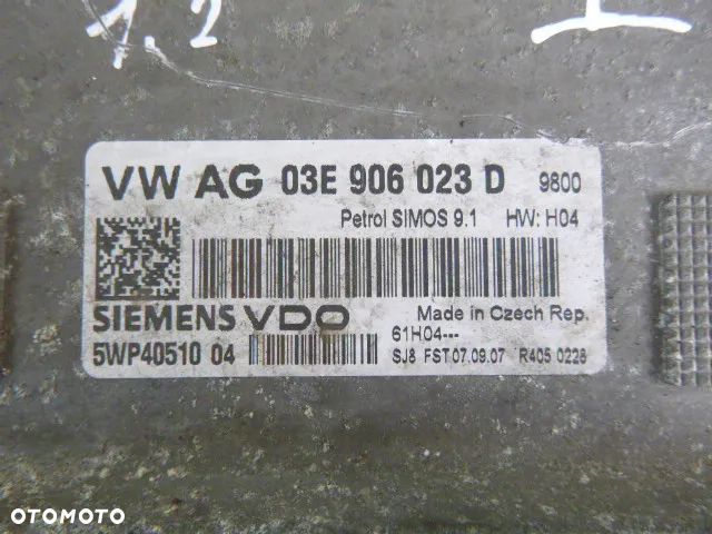 ZESTAW STARTOWY KOMPUTER STACYJKA IMMOBILIZER LICZNIK SKODA FABIA I 1.2 - 20