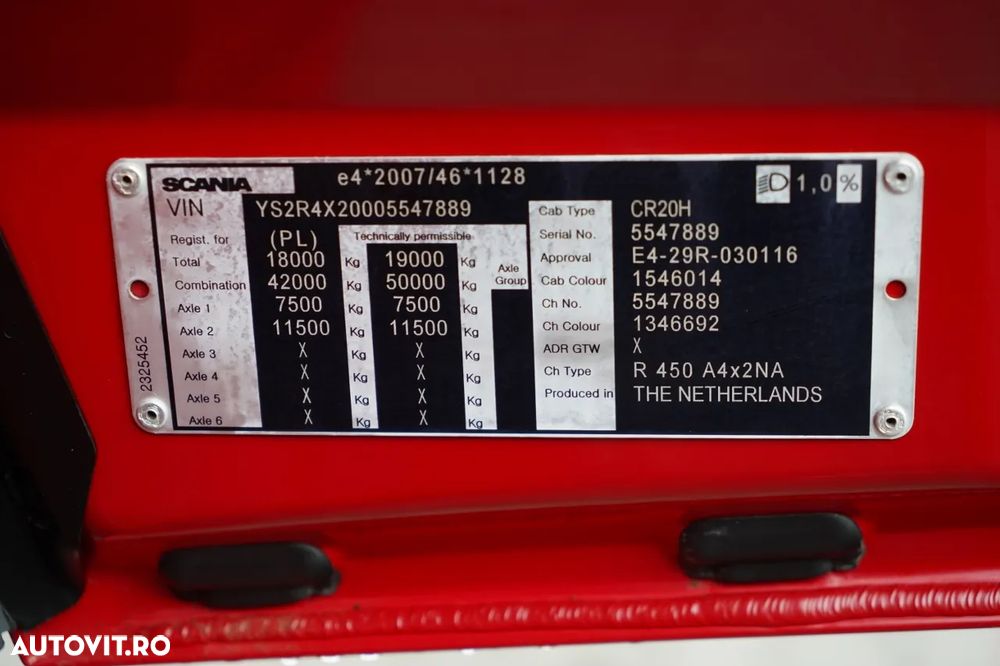 Scania R 450 / SISTEM HIDRAULIC / RETARDER / 2 REZERVORE DE COMBUSTIBIL / - 38