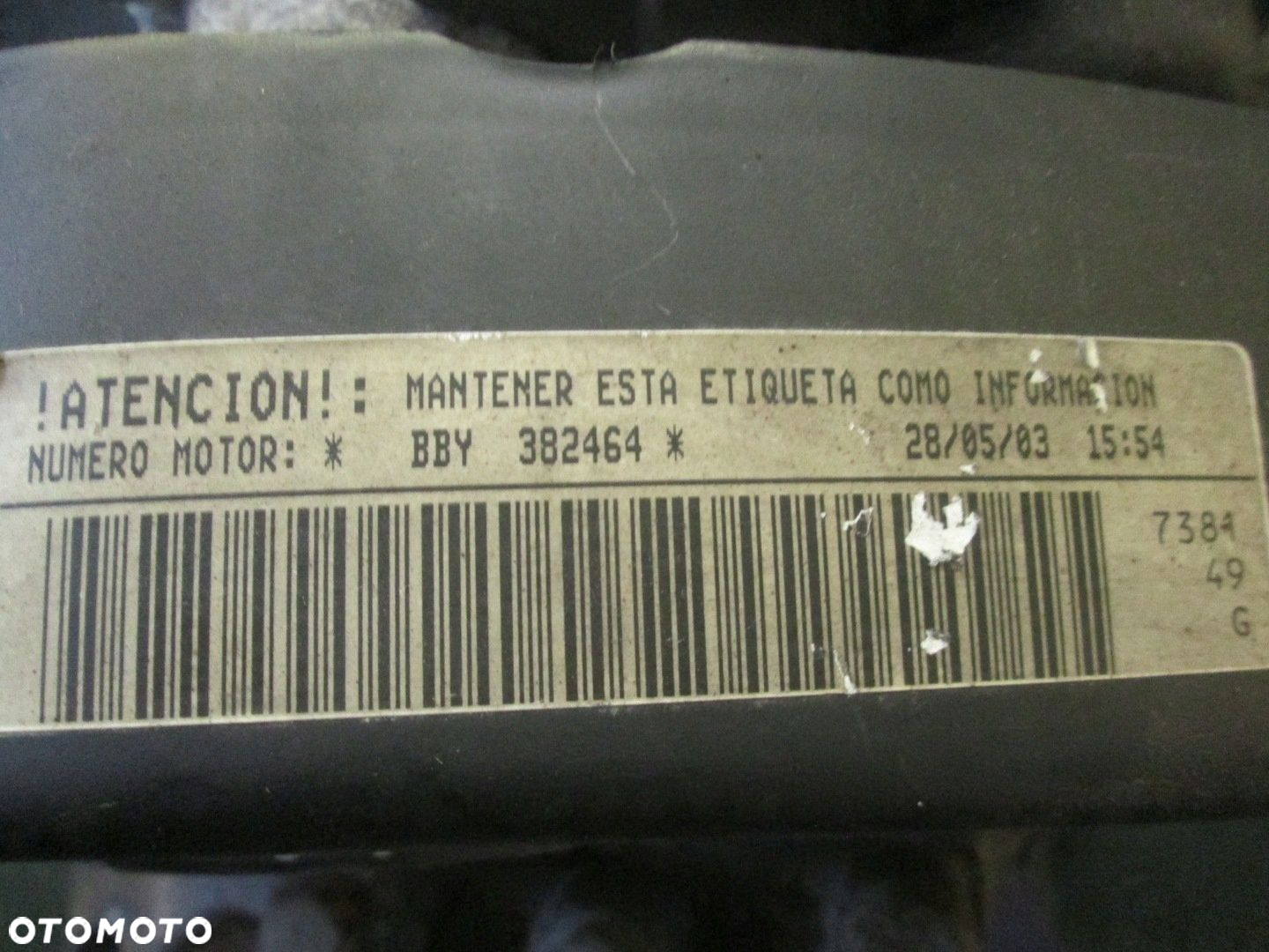 SILNIK SEAT IBIZA 6L III VW POLO IV 9N SKODA FABIA I 1.4 16v BBY - 3