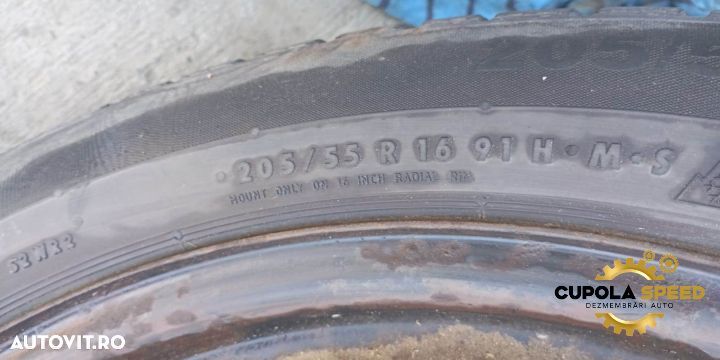 Janta cu anvelopa 3C0601027AJ 205/55/R16 M+S 6.5Jx16H2 ET42 Volkswage - 2